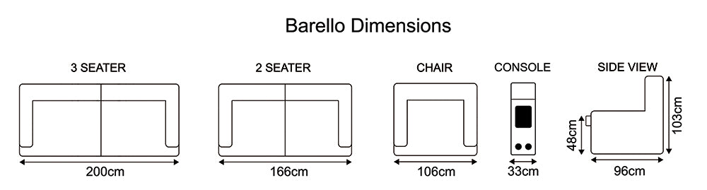 Barello Brown Grey dimensions