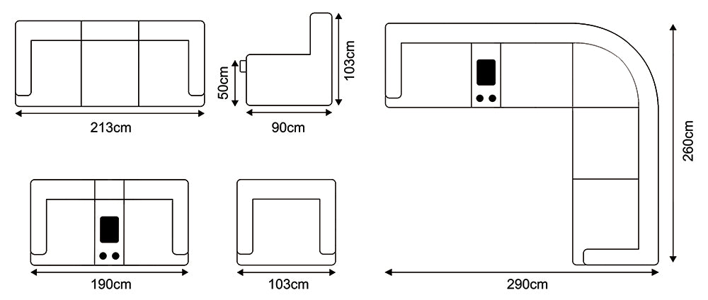 Gresham Sand Corner dimensions