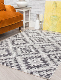 Ardenne Azteca - Grey rug, 160 x 220 cm size