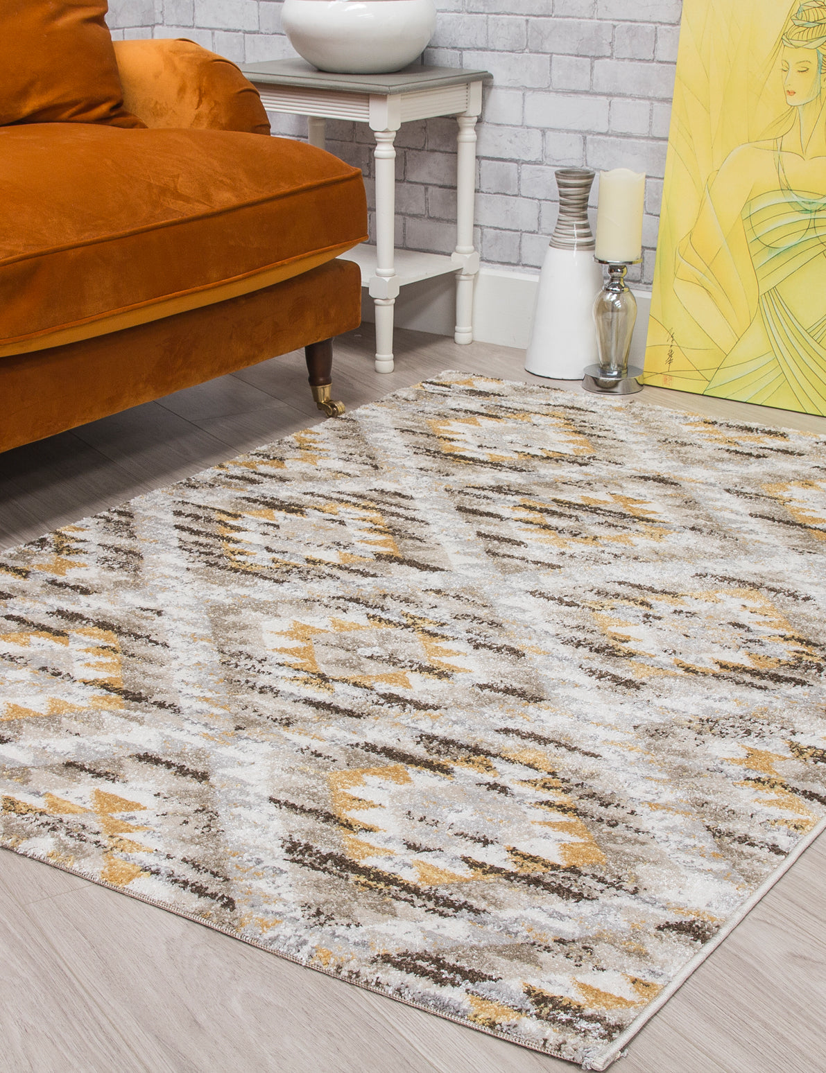 Ardenne Azteca - Ochre rug, photo 5