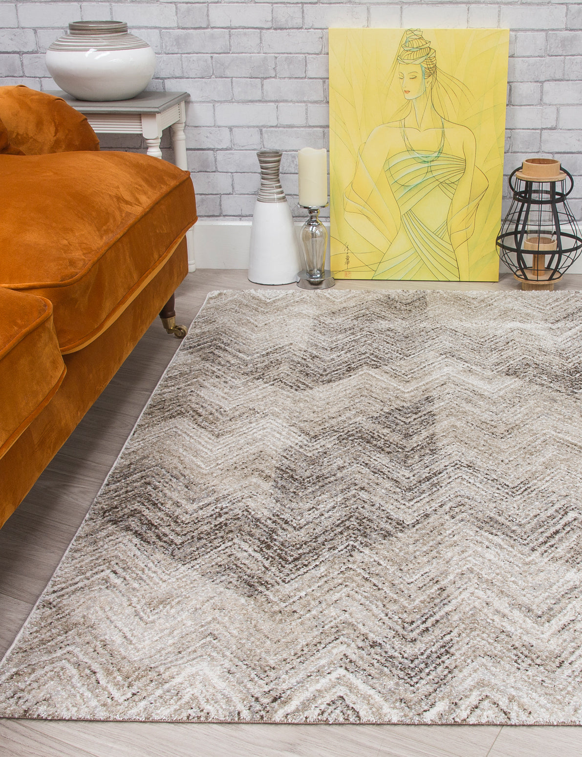 Ardenne Chevy - Greige rug, 80 x 150 cm size
