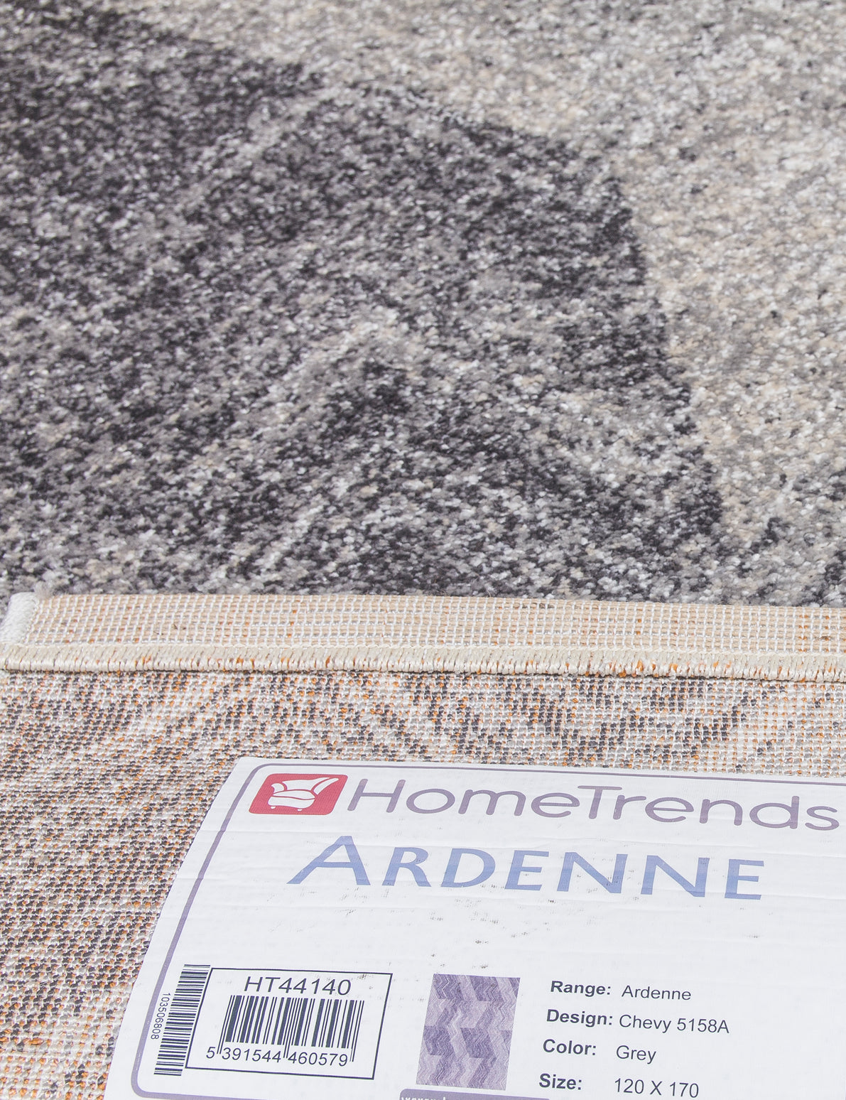 Ardenne Chevy - Grey rug, 67 x 240 cm size