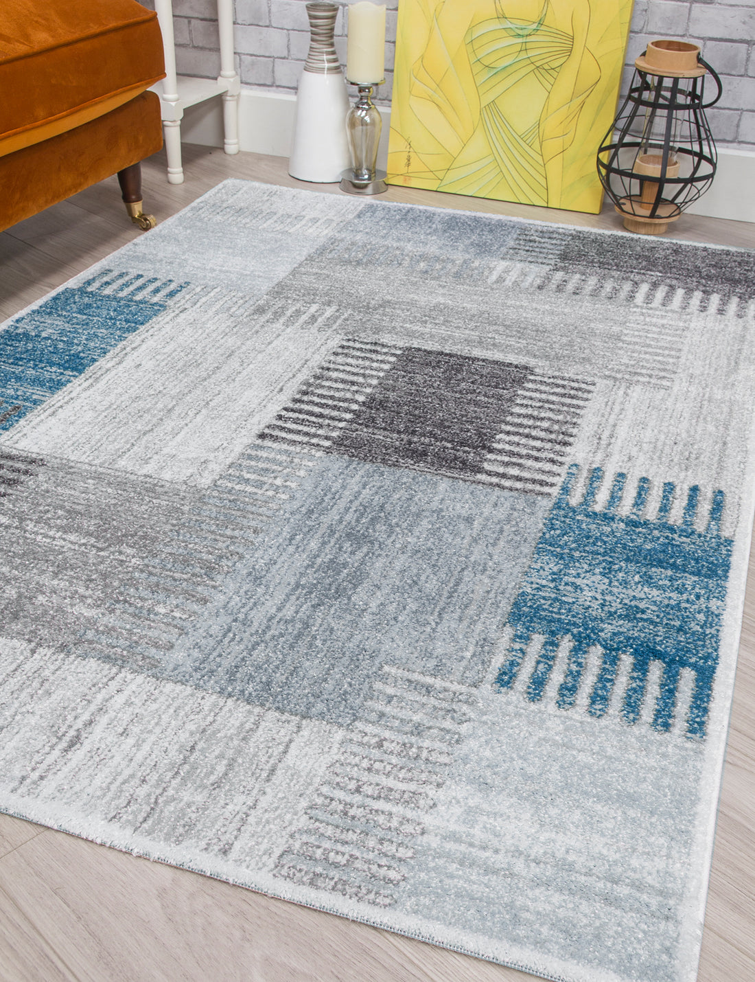 Ardenne Deco - Blue rug from The Mattress Store Ireland