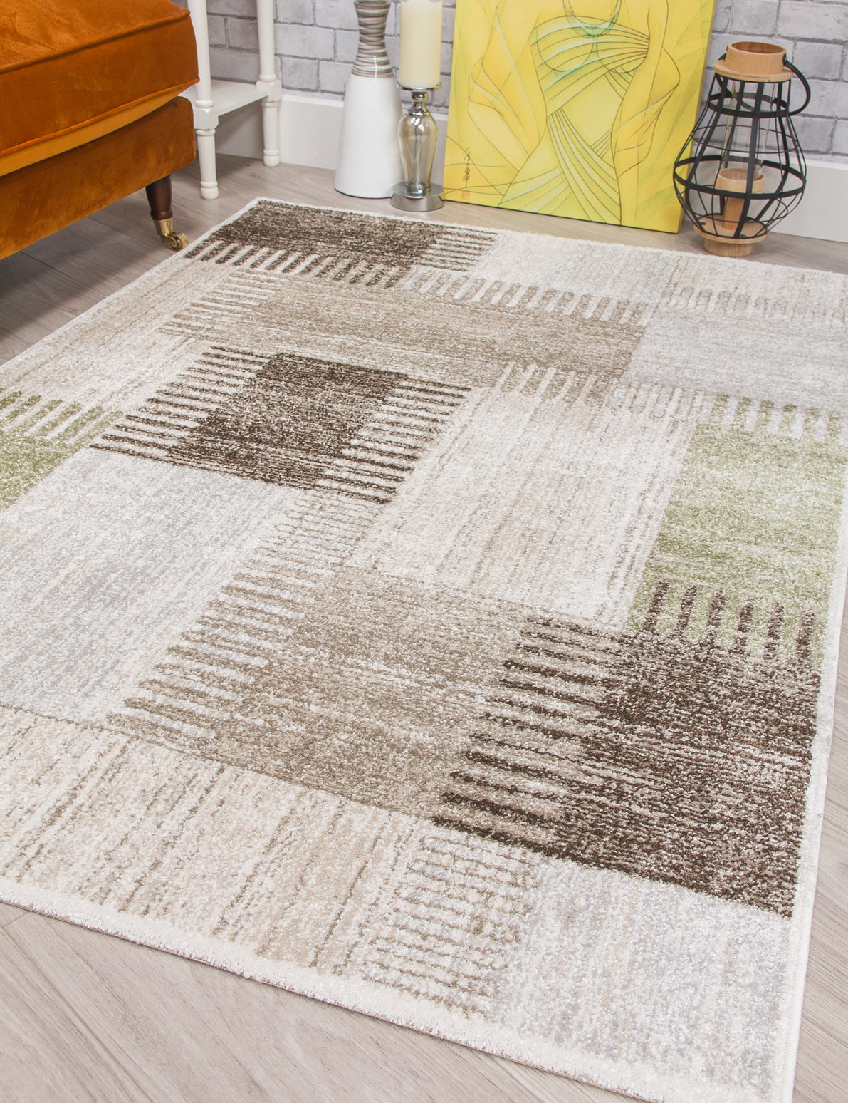 Ardenne Deco - Green rug, 160 x 220 cm size