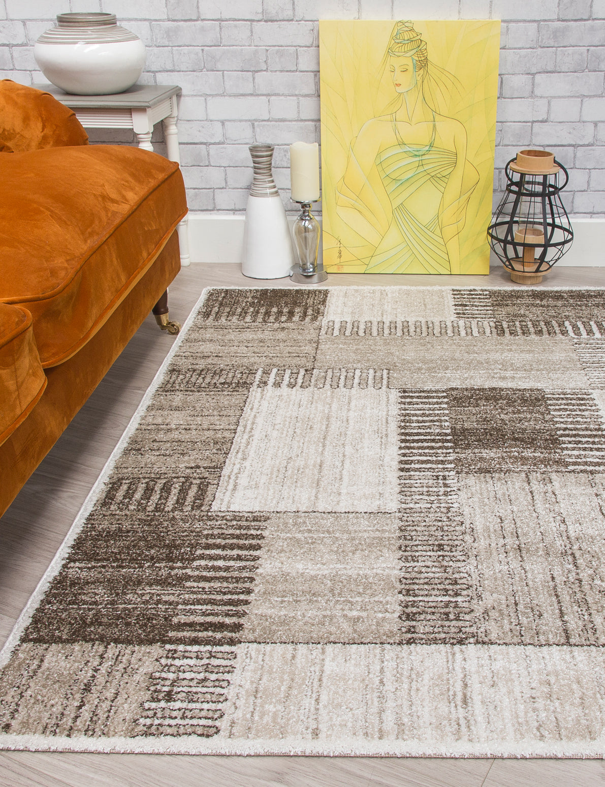 Ardenne Deco - Greige rug, 80 x 150 cm size