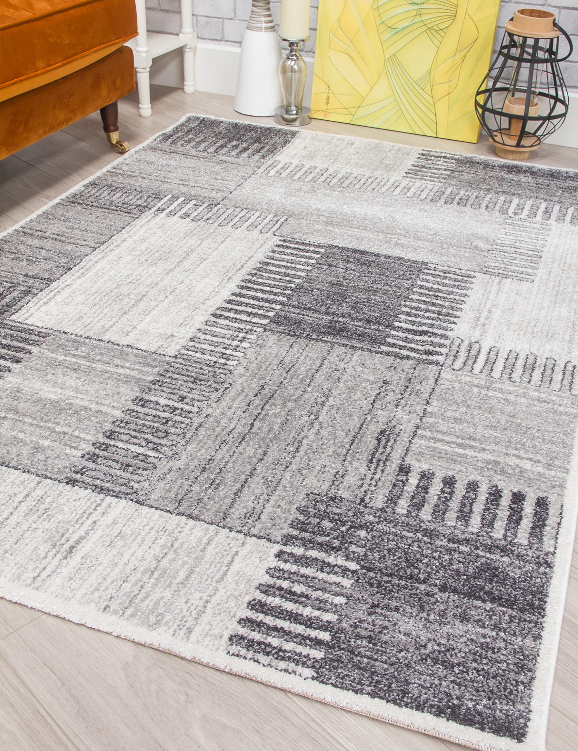 Ardenne Deco - Grey rug, 160 x 220 cm size