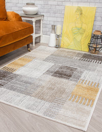 Ardenne Deco - Ochre rug, 120 x 170 cm size