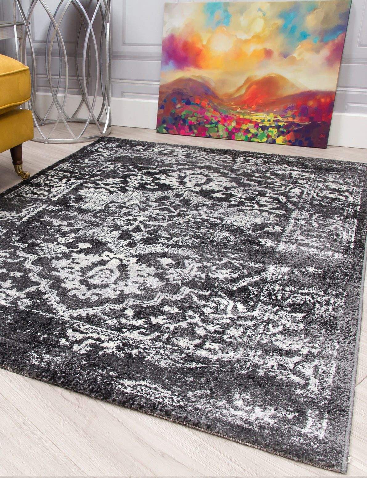 Antika Medallion - Grey rug from The Mattress Store Ireland