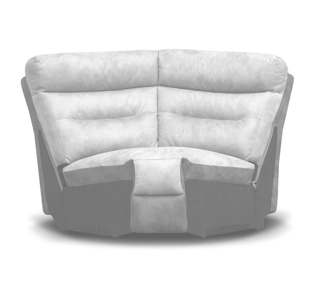 Dillon Curved corner piece in Umber Grey / Lava