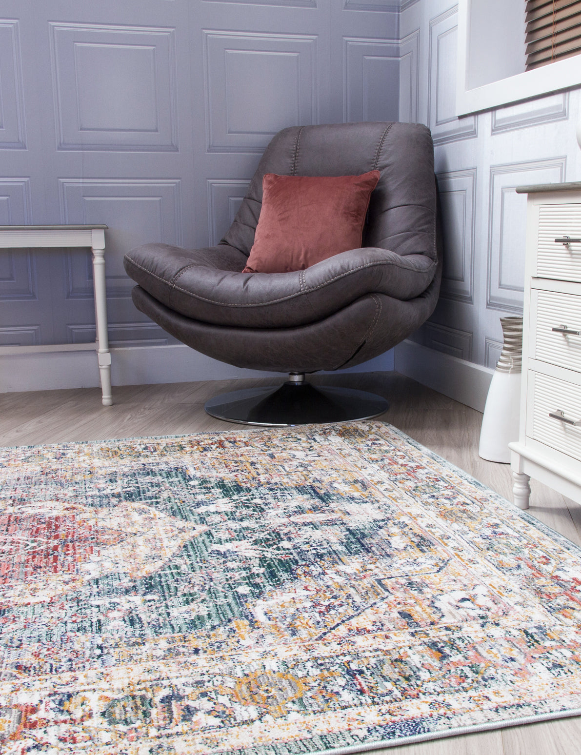 Boho Medallion - Green rug, 80 x 150 cm size