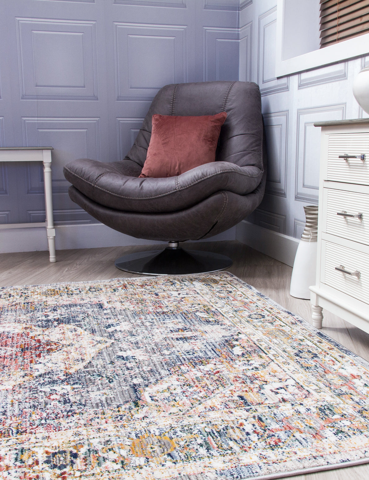 Boho Medallion - Grey rug, 80 x 150 cm size