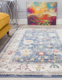 Boho Vesta - Blue rug, 80 x 150 cm size
