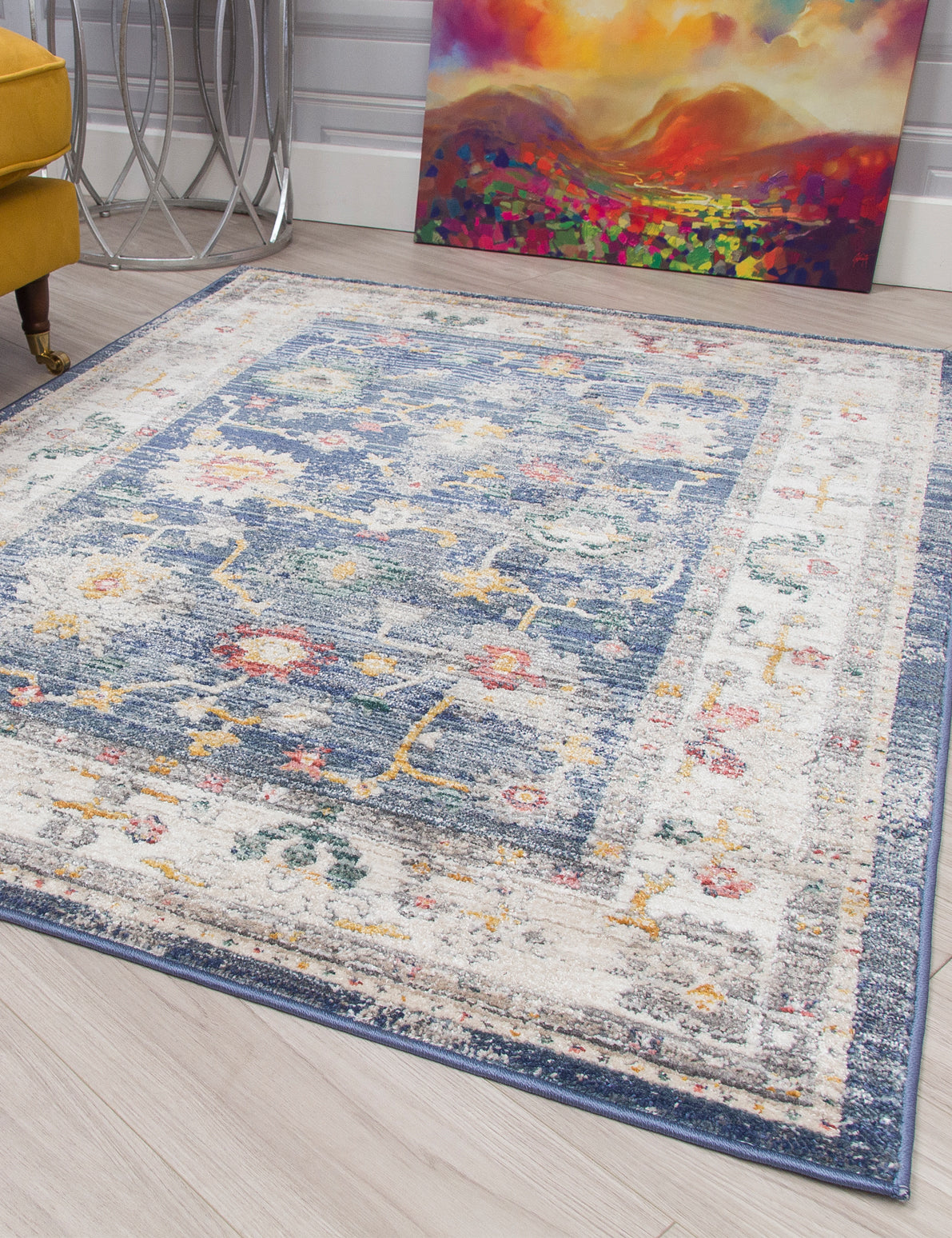 Boho Vesta - Blue rug, 120 x 170 cm size