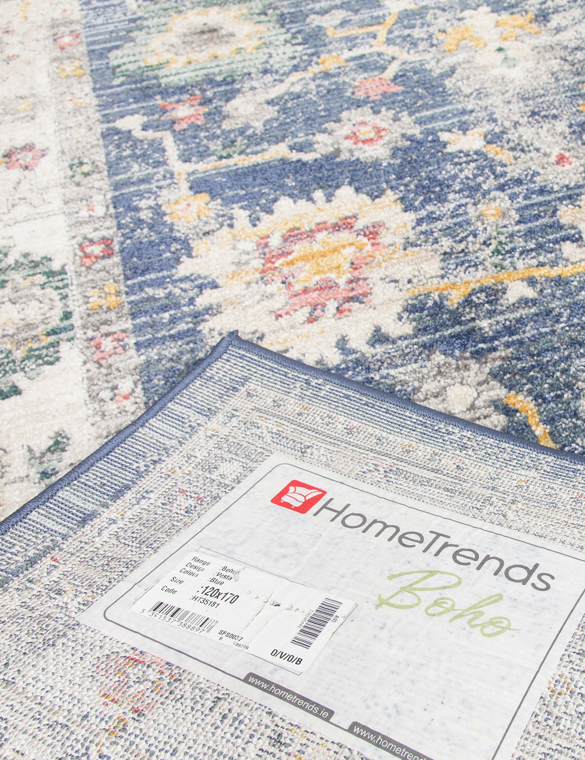 Boho Vesta - Blue rug, 67 x 250 cm size