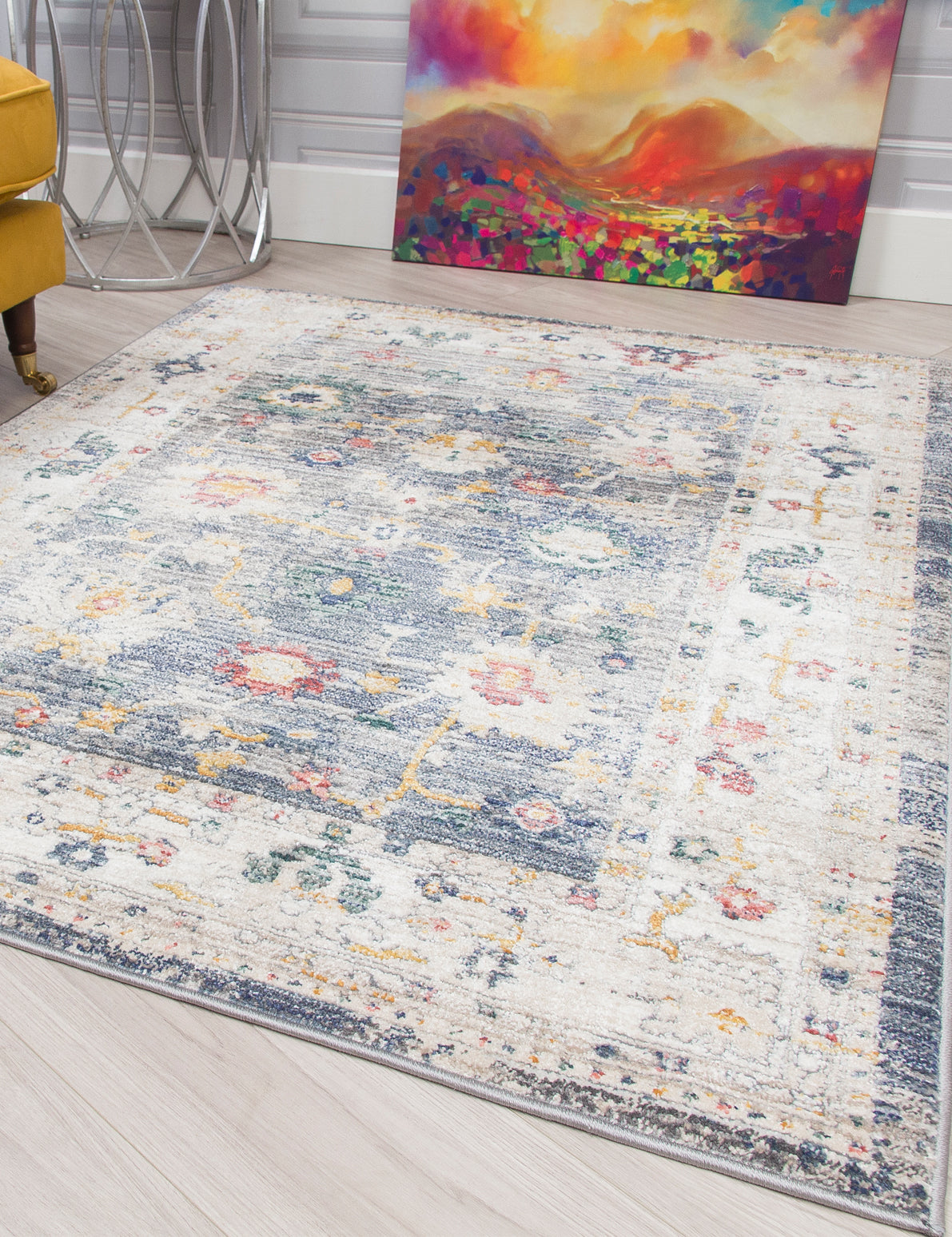 Boho Vesta - Grey rug, 120 x 170 cm size
