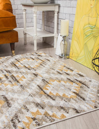 Ardenne Azteca - Ochre rug, 120 x 170 cm size