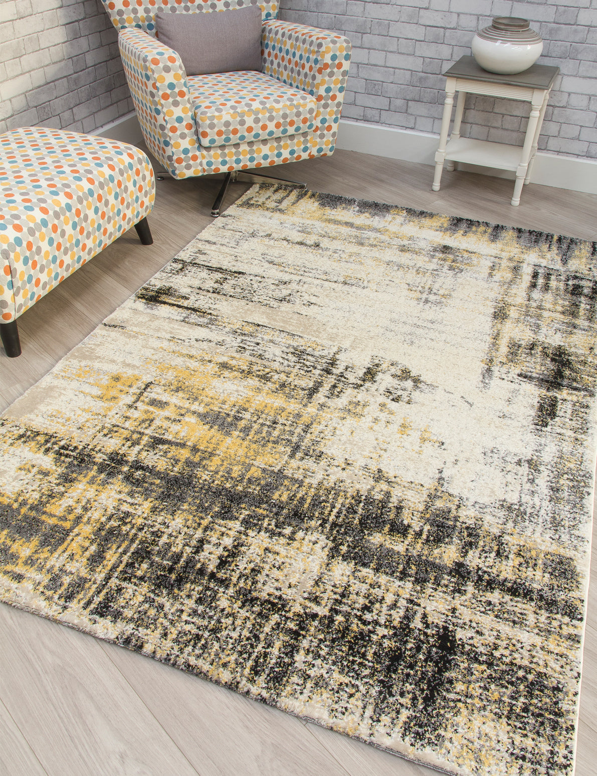 Callisto Accent - Yellow rug, 80 x 150 cm size