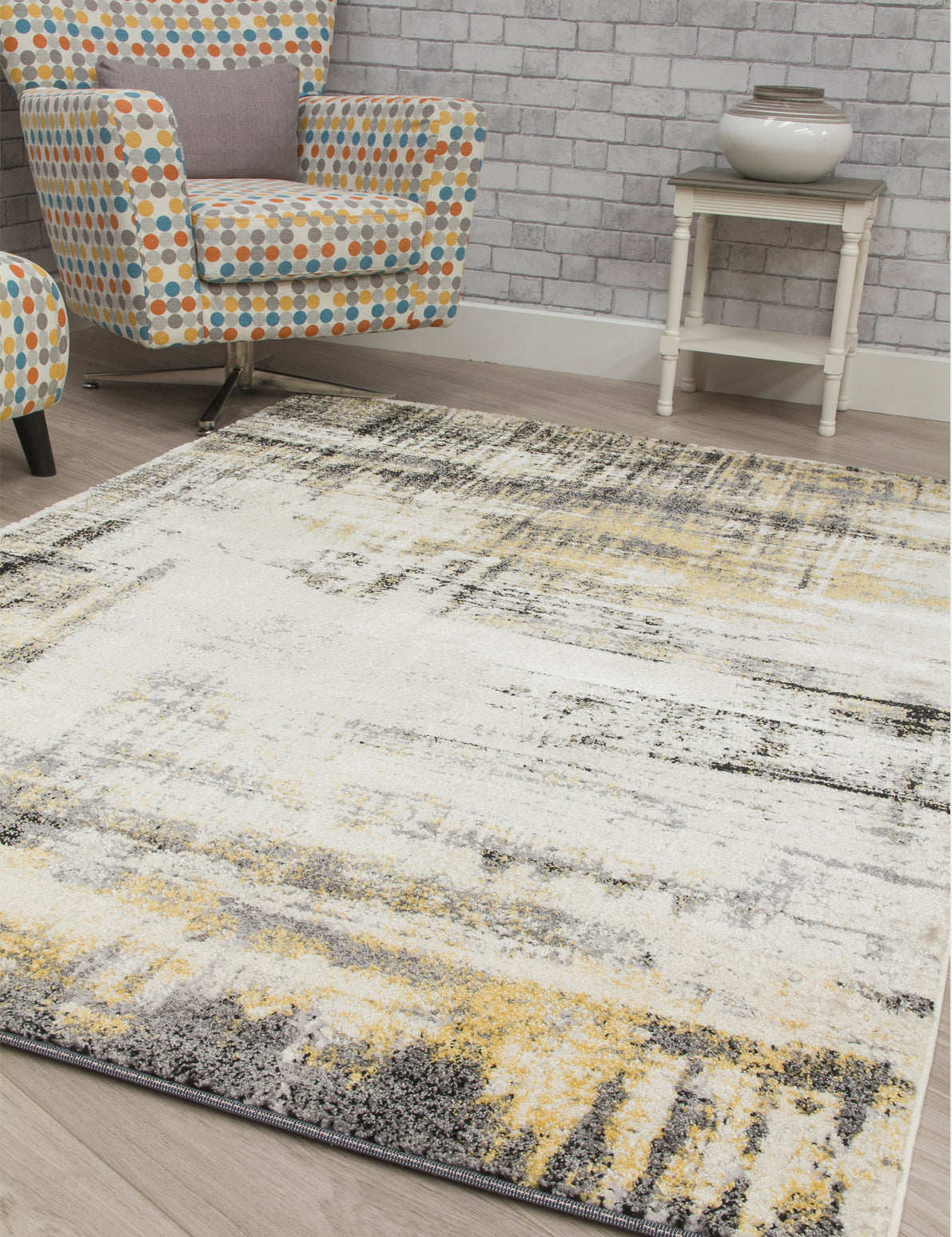 Callisto Accent - Yellow rug, 120 x 170 cm size