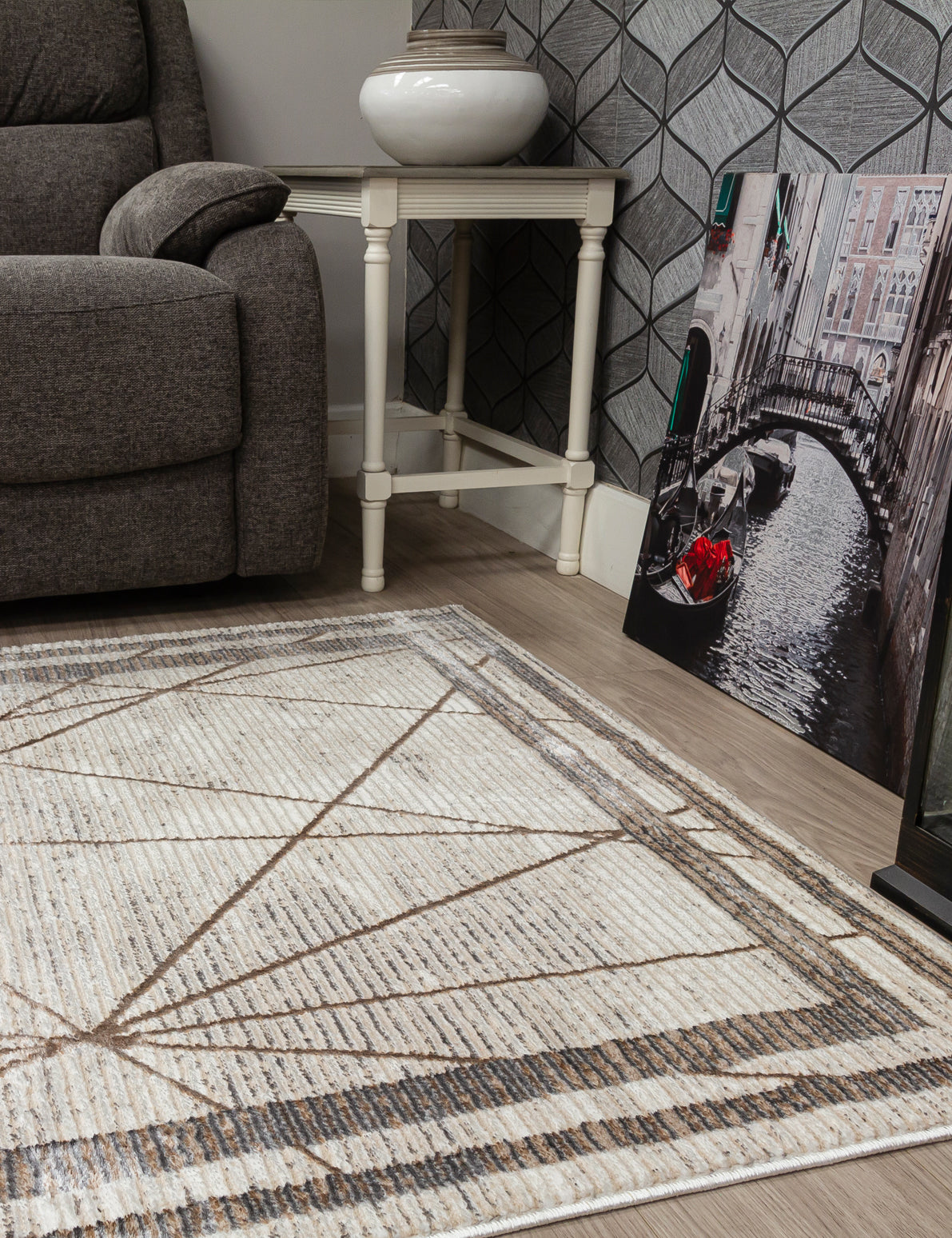 Best Irish Glitz Art Decor rug - Luxurious Beige