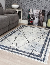 Best Art Deco - Blue Rug