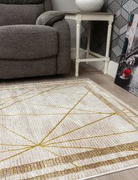 Glitz Art Deco - Ochre rug, 160 x 220 cm size