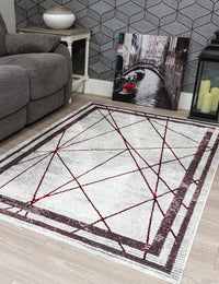 Glitz Art Deco - Red rug, 120 x 170 cm size