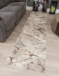 Glitz Marble - Beige rug, 67 x 240 cm size
