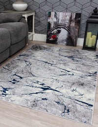 Glitz Marble - Blue rug from The Mattress Store Ireland