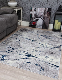 Glitz Marble - Blue rug from The Mattress Store Ireland