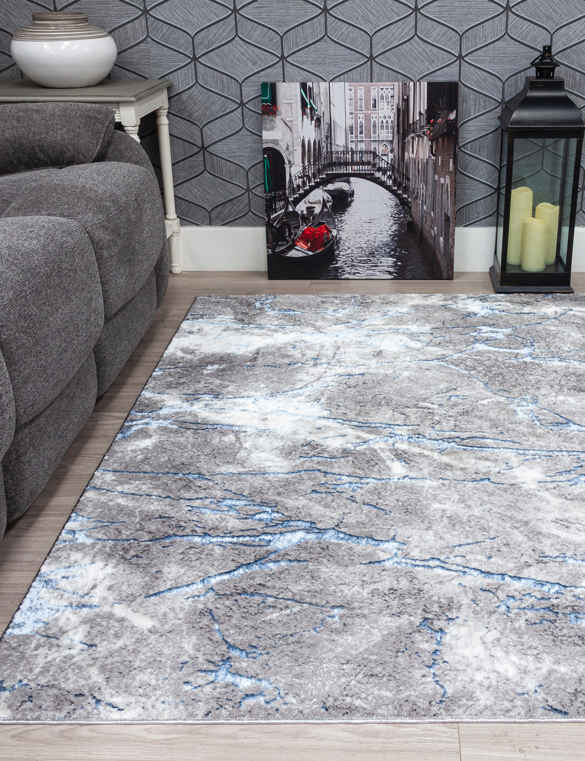 Glitz Marble - Blue rug, photo 5