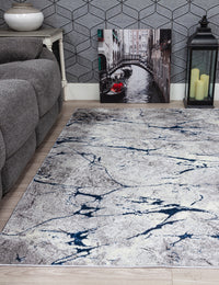 Glitz Marble - Blue rug, 80 x 150 cm size