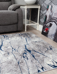 Glitz Marble - Blue rug, 160 x 220 cm size
