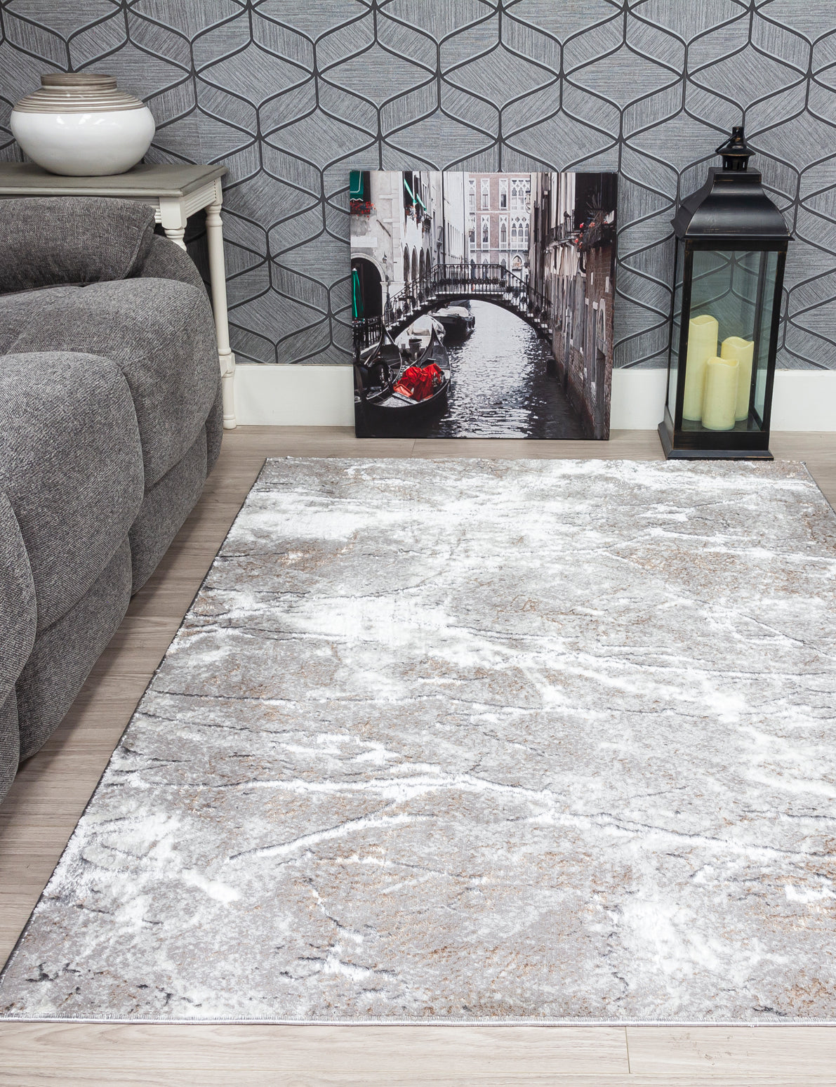 Glitz Marble - Grey rug, photo 4