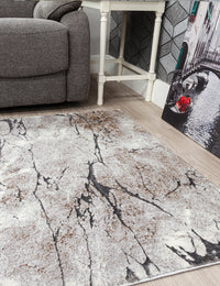 Glitz Marble - Grey rug, 120 x 170 cm size