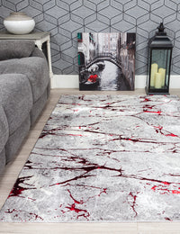 Glitz Marble - Red rug, photo 5