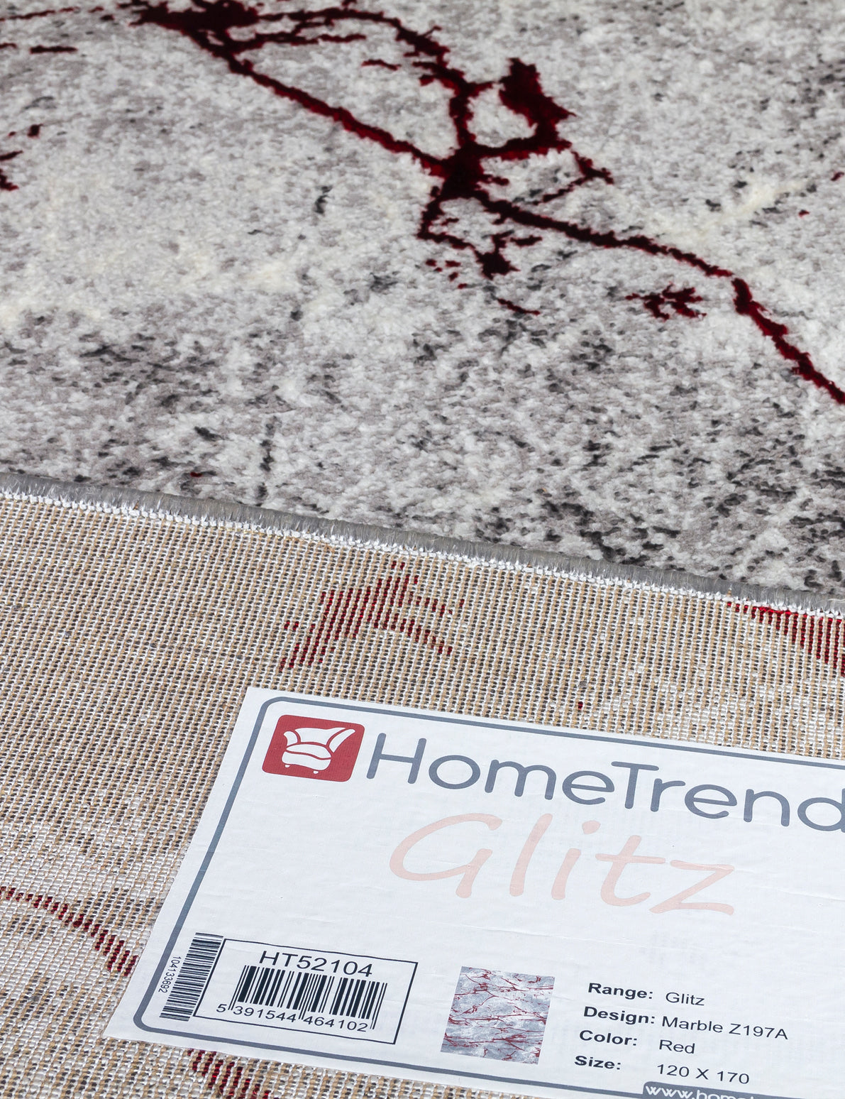Glitz Marble - Red rug, 200 x 300 cm size