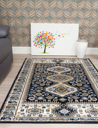 Aziza Katana - Navy rug, 60 x 110 cm size
