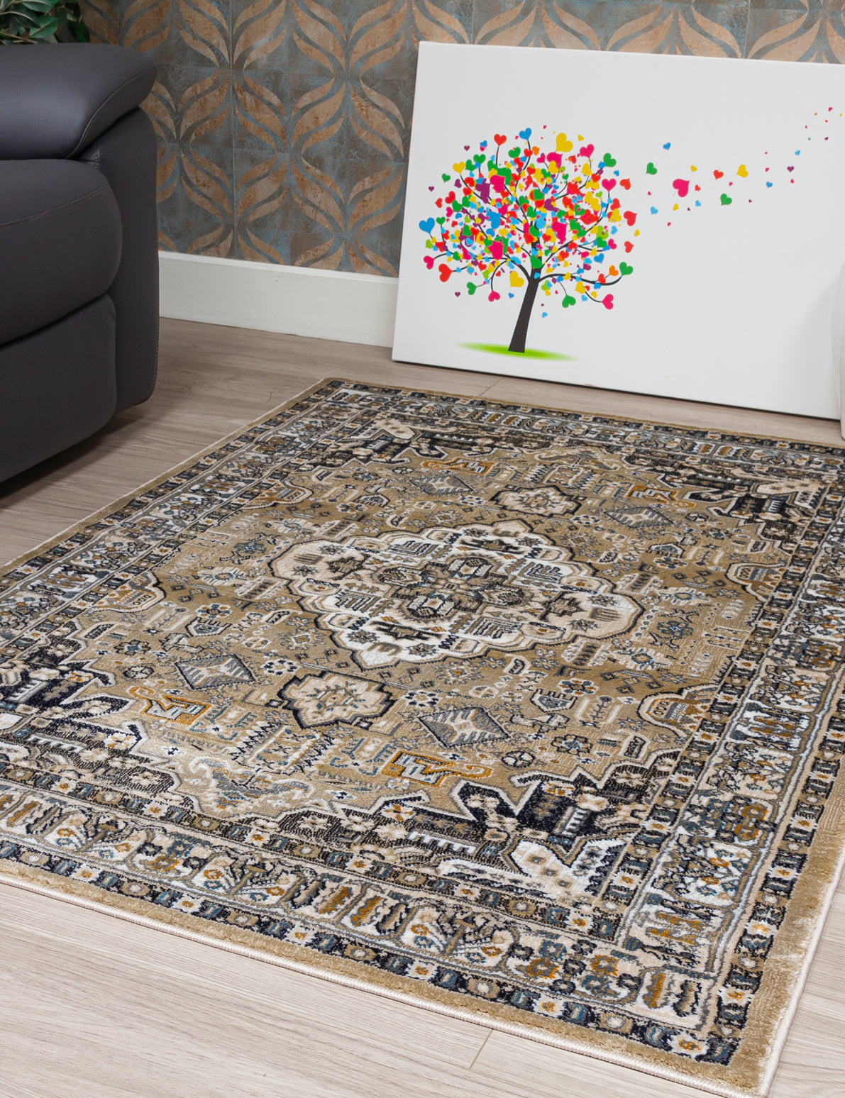 Aziza Medallion - Beige rug, photo 6