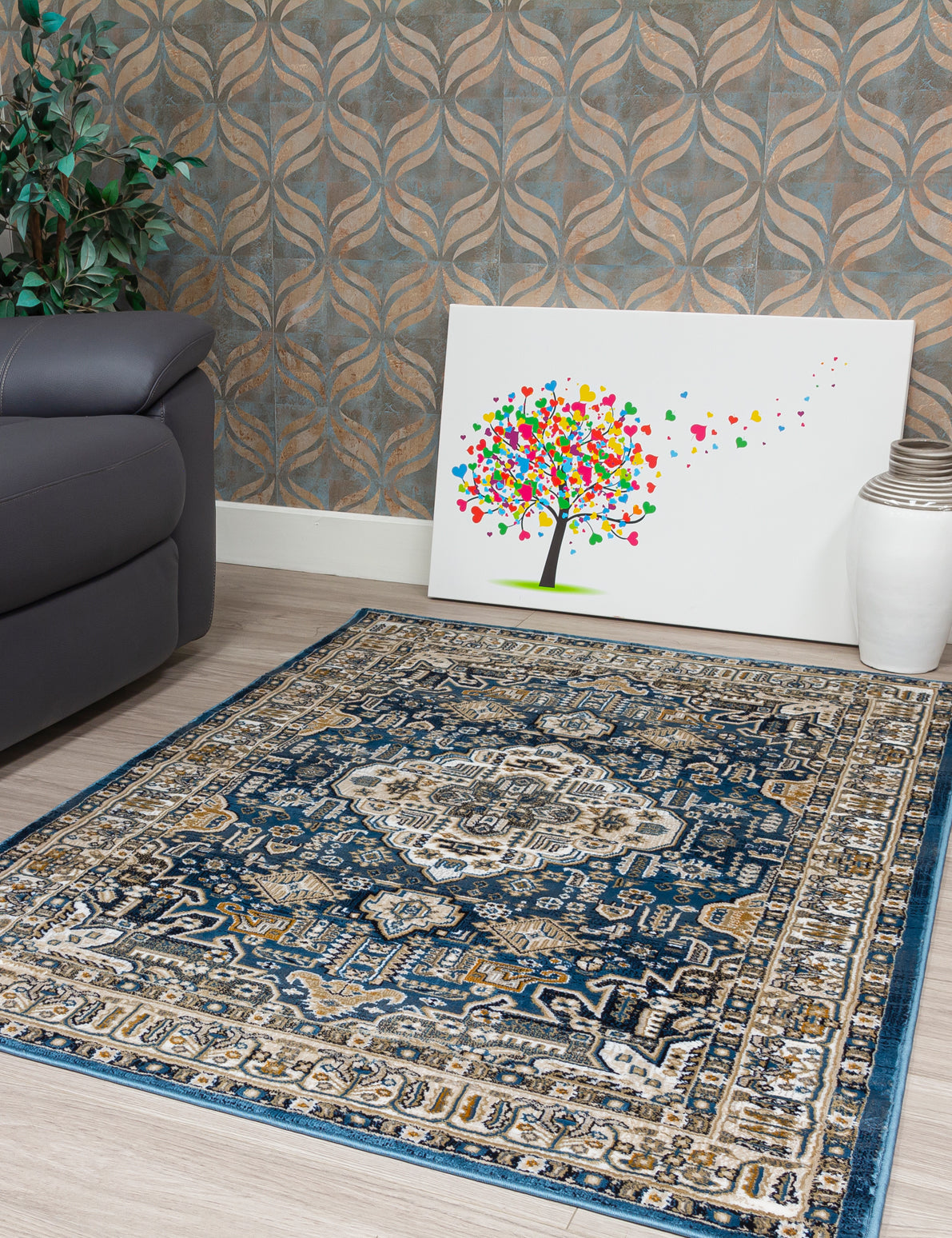 Aziza Medallion - Blue rug, photo 11
