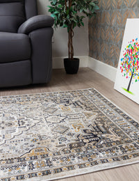 Aziza Medallion - Grey rug, 160 x 220 cm size