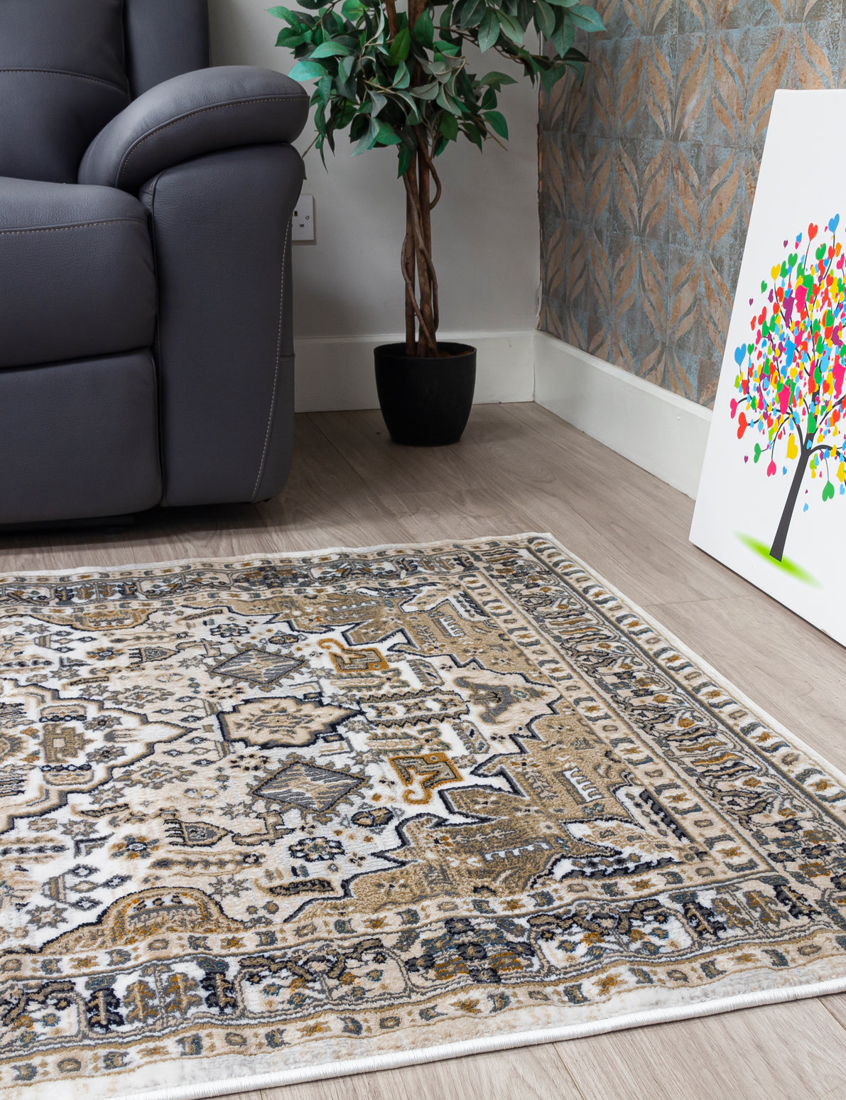 Aziza Medallion - Natural rug, 160 x 220 cm size