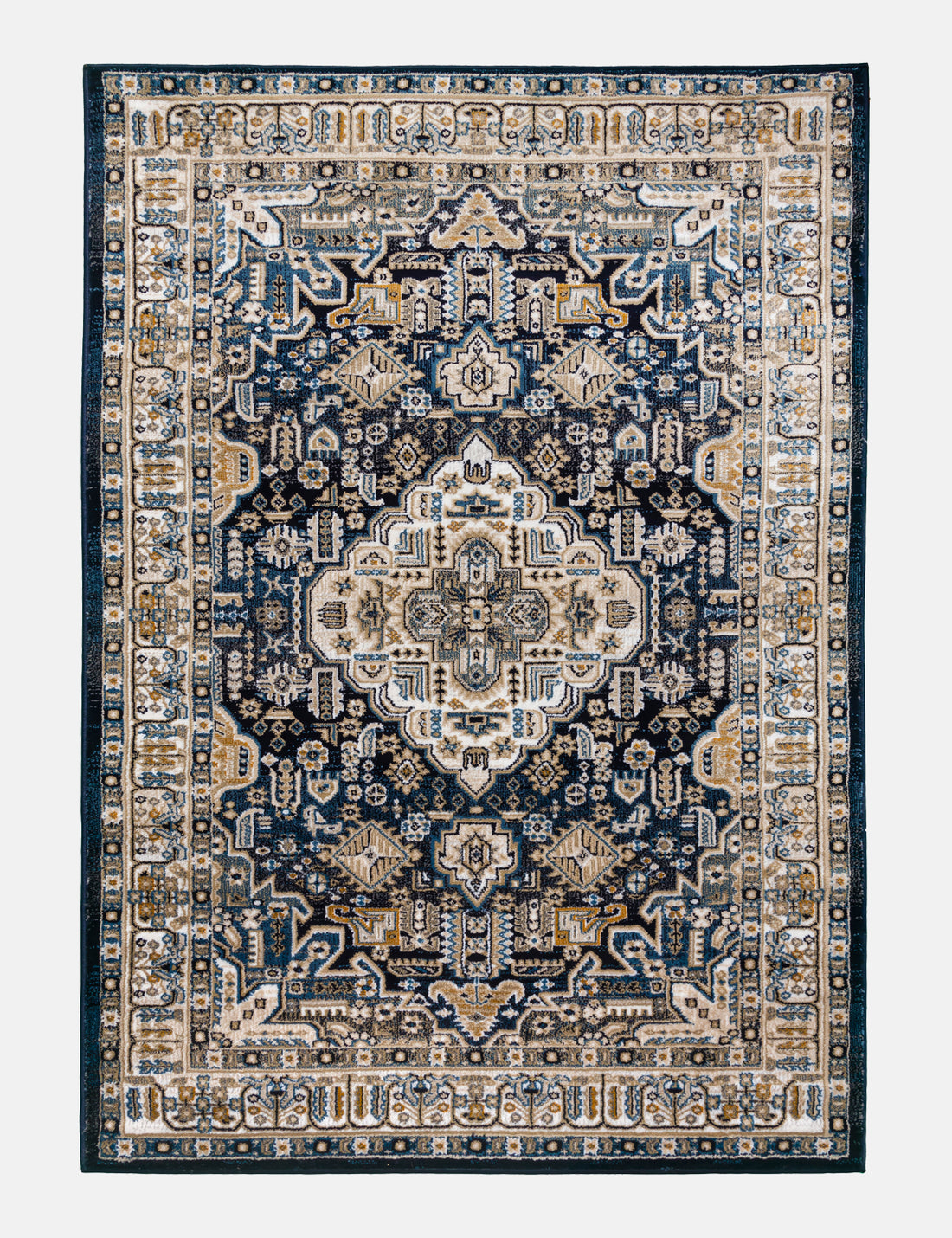 Aziza Medallion - Navy rug from The Mattress Store Ireland