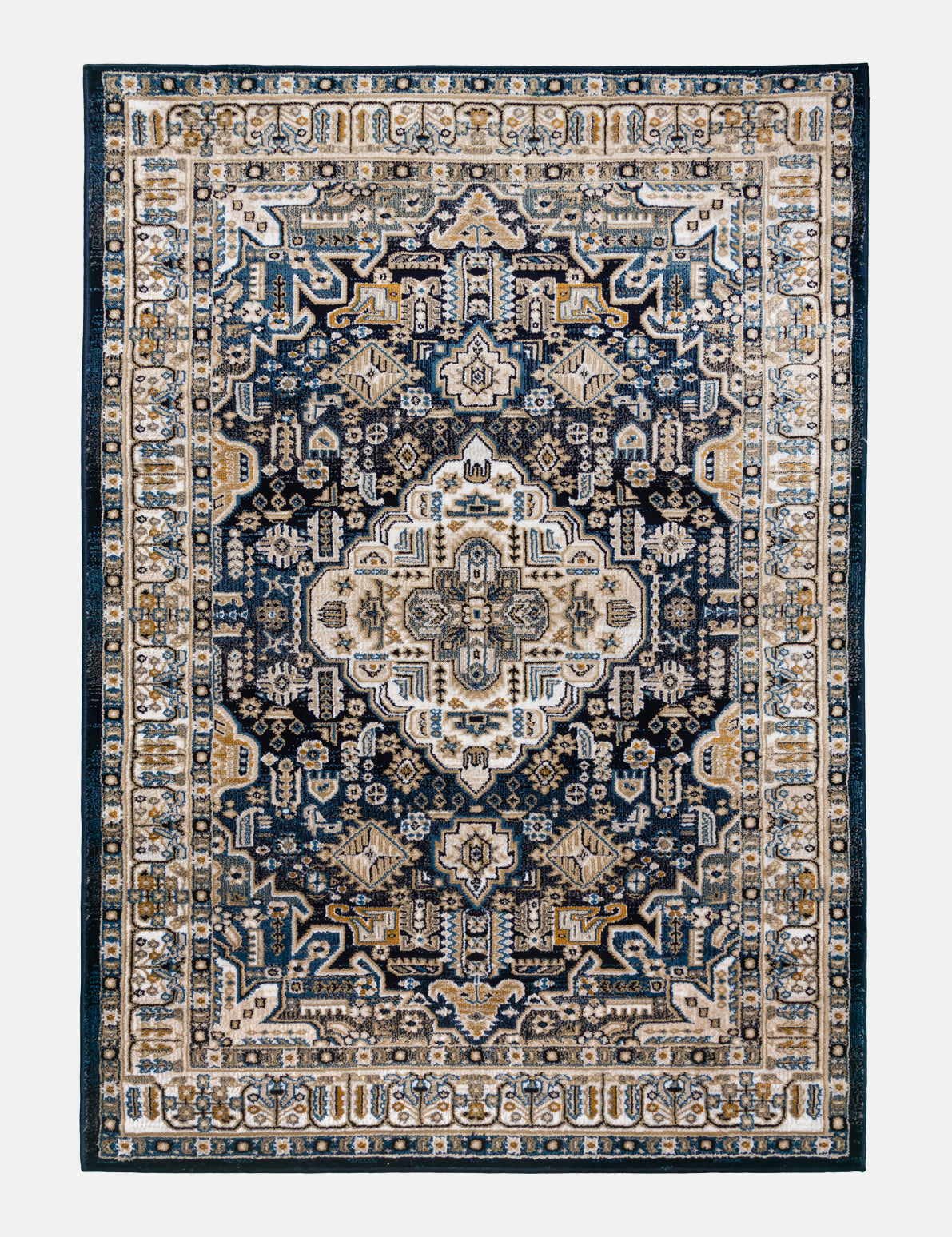 Aziza Medallion - Navy rug from The Mattress Store Ireland