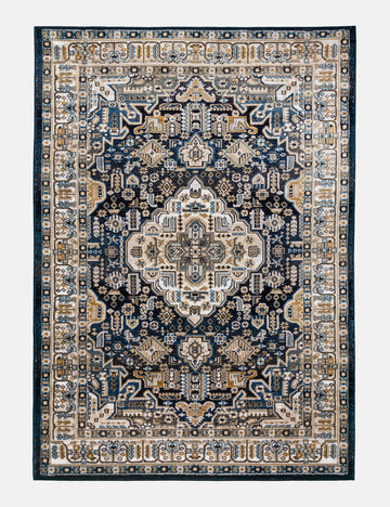 Aziza Medallion - Navy rug from The Mattress Store Ireland