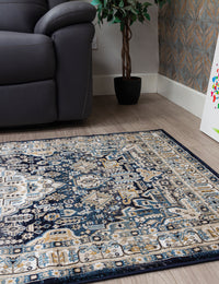 Aziza Medallion - Navy rug, 160 x 220 cm size