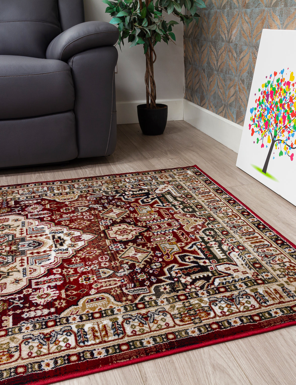 Aziza Medallion - Red rug, 160 x 220 cm size