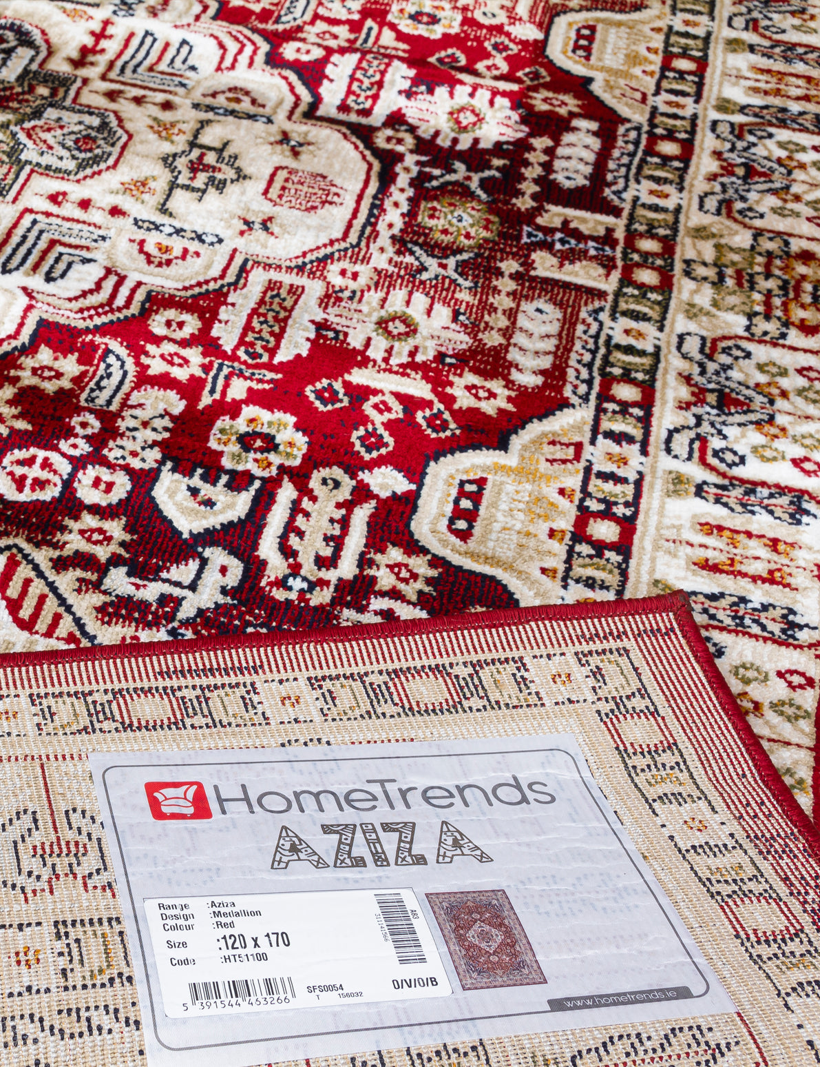 Aziza Medallion - Red rug, 200 x 300 cm size