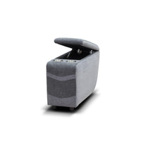 Lazio Storage and drinks console in Dark Grey + Blue