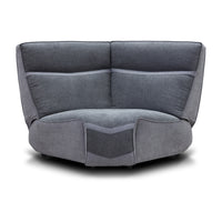 Lazio Curved corner piece in Dark Grey + Blue