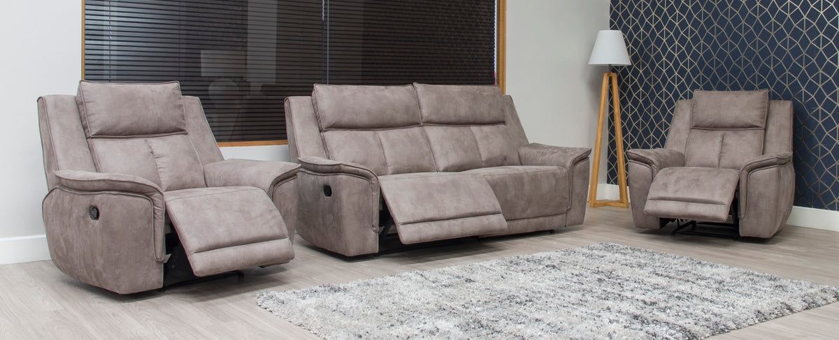 Barello 3 seater + 2 chairs in Brown Grey